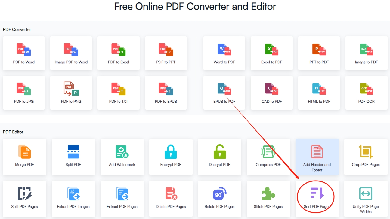 How-to-Use-Fonwork-Sort-PDF-Pages-step-1