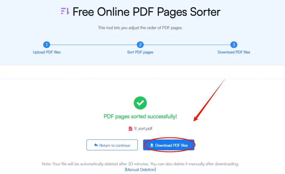 How-to-Use-Fonwork-Sort-PDF-Pages-step-4